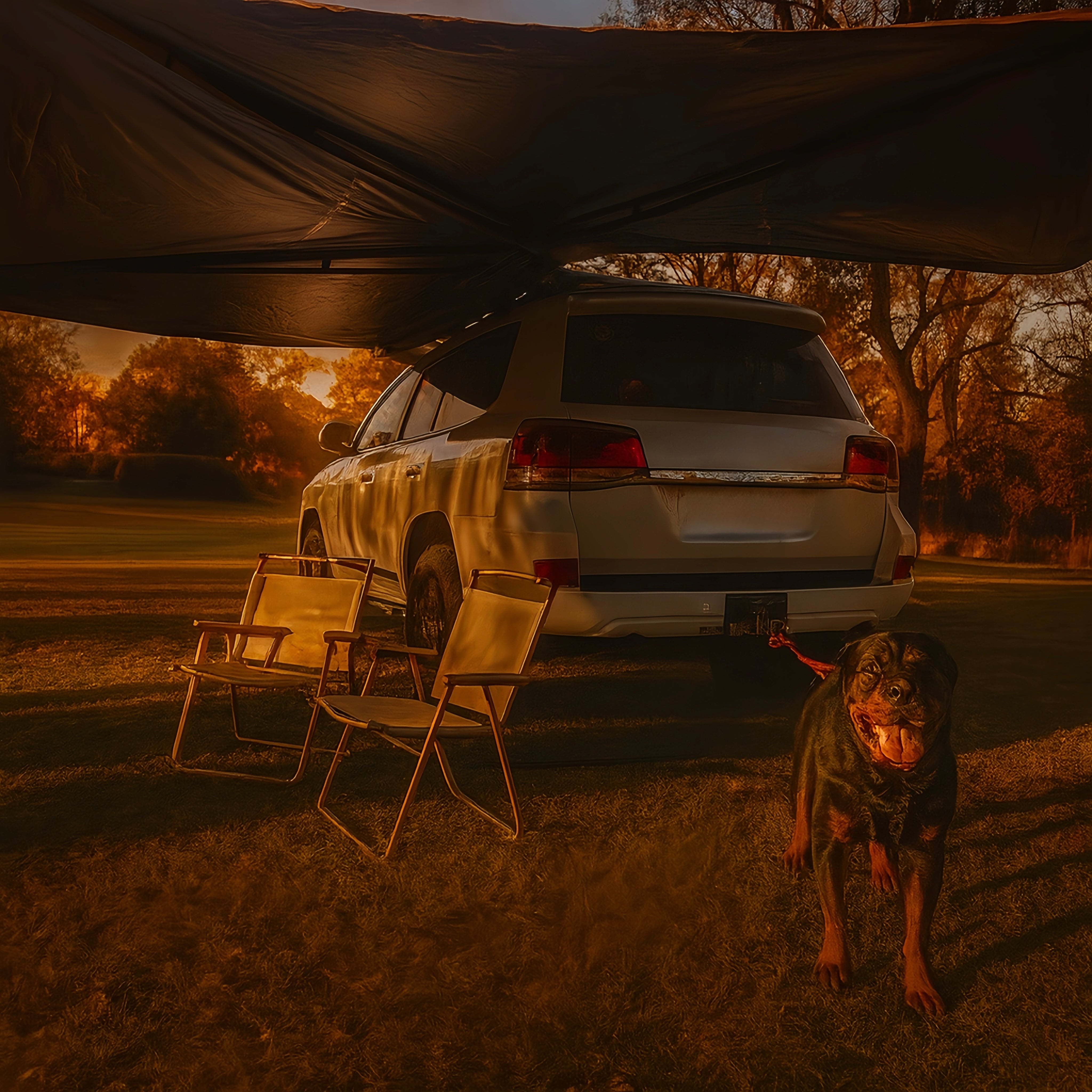 Willkon 270° Freestanding Wide Shade Vehicle Awning