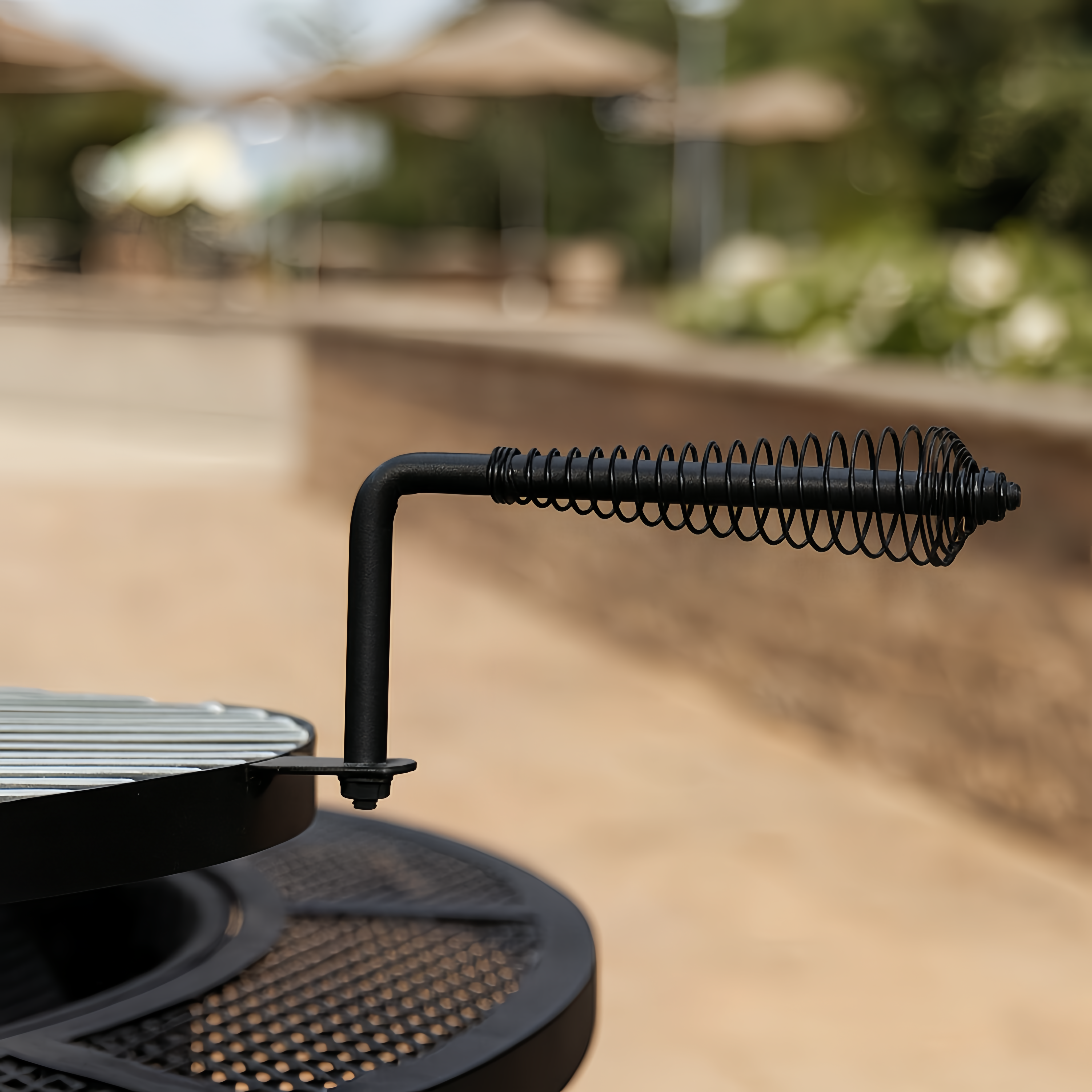 Heavy-Duty Grate Adjustable Fire Pit Table with Diamond Cutout & Table Kit
