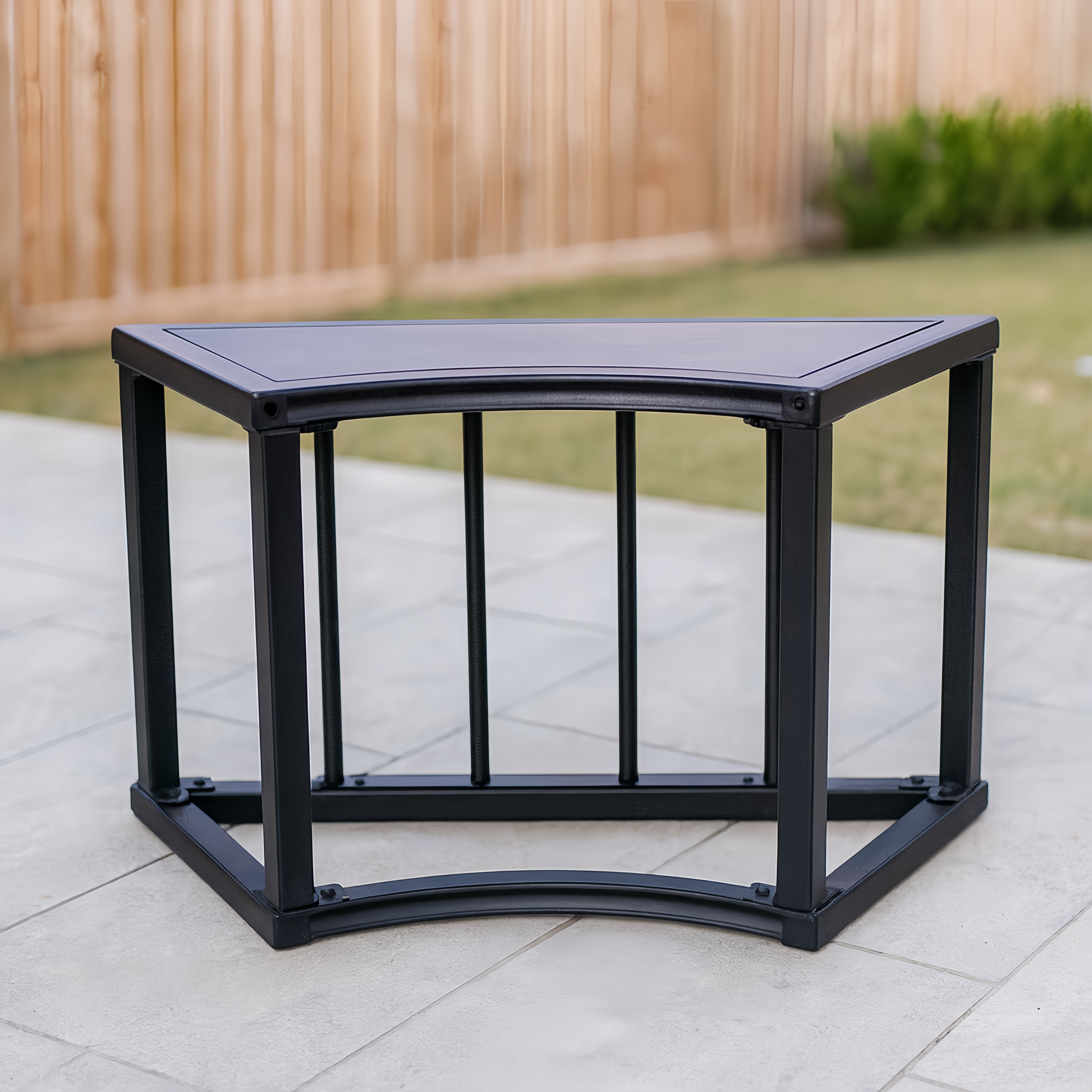 Heavy-Duty Grate Adjustable Fire Pit Table with Diamond Cutout & Table Kit