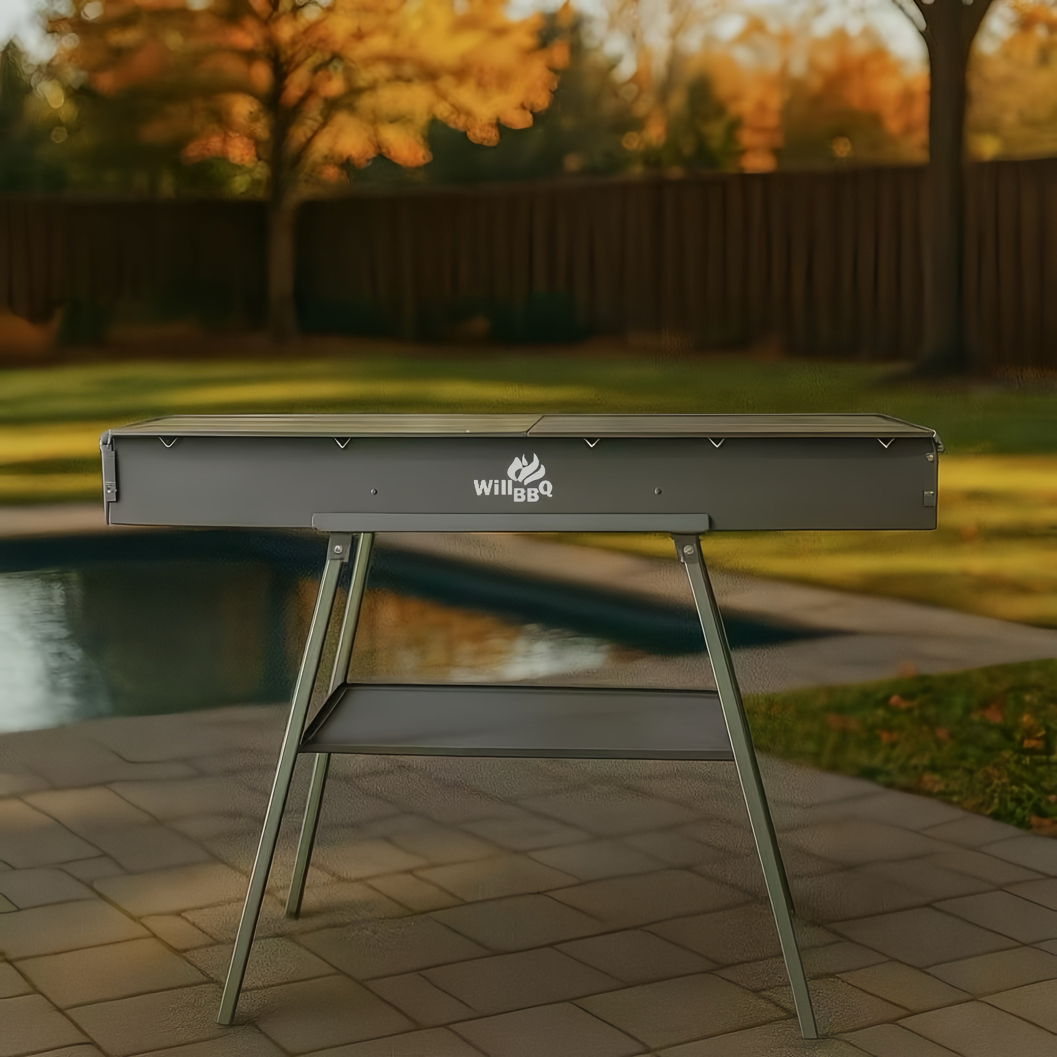 100cm x 26cm Charcoal Hibachi Grill