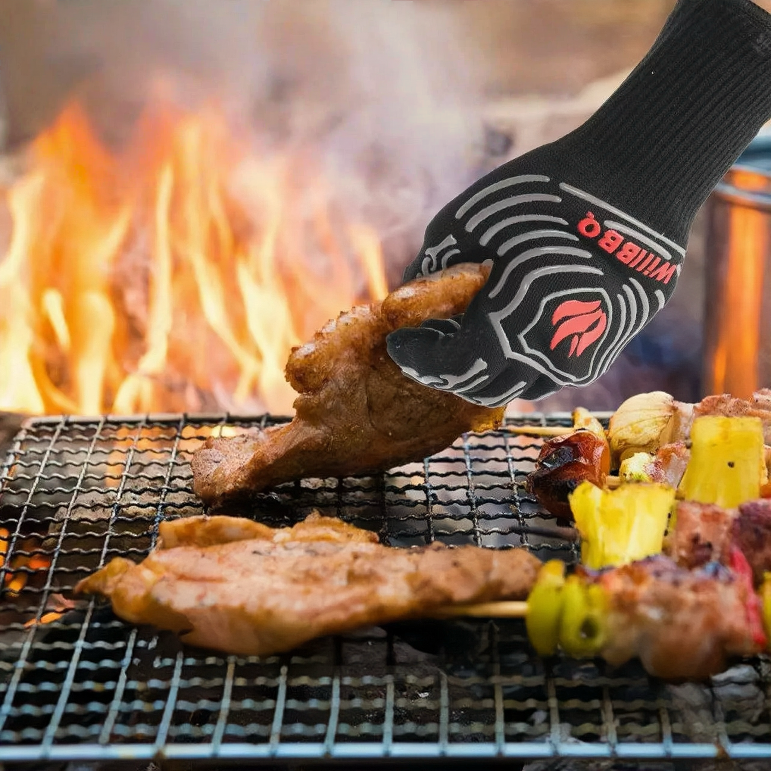 High Heat Resistant Non-Slip Grip BBQ Gloves