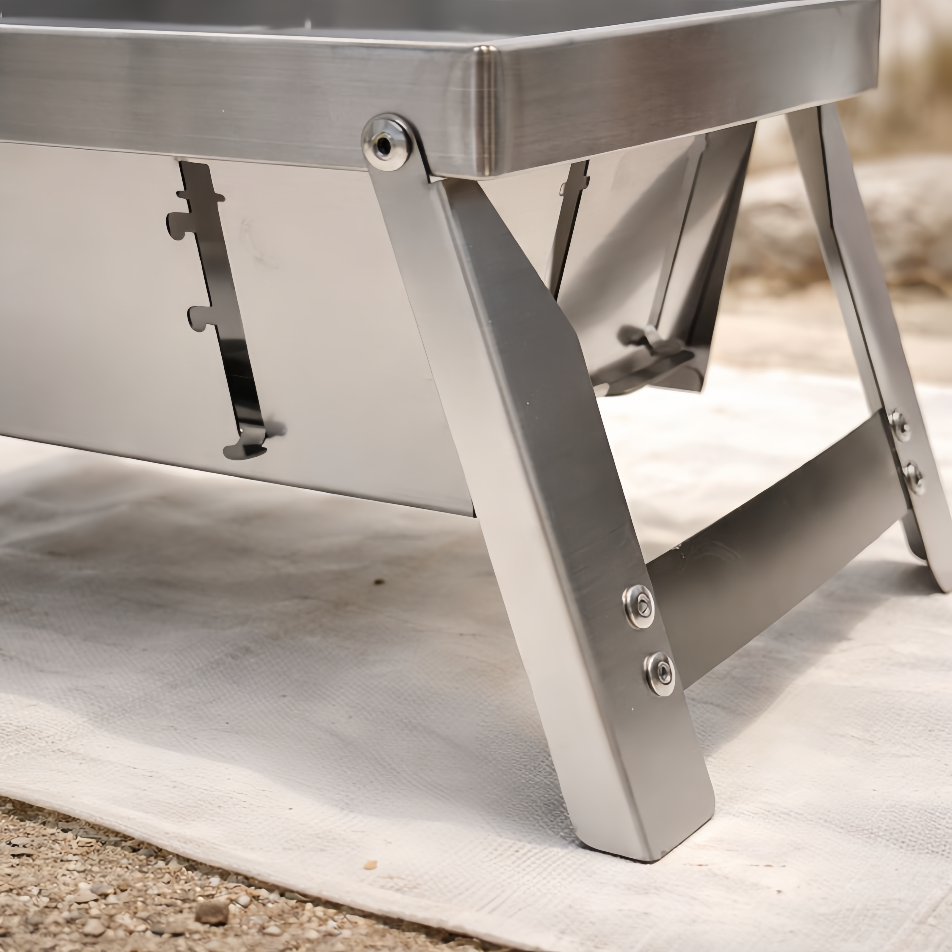 Ultra Compact Drop Open Stainless Steel Portable Grill (30cm * 17cm)