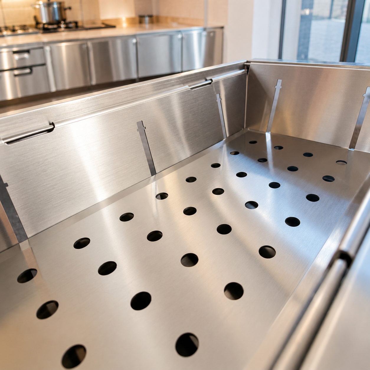 Ultra Compact Drop Open Stainless Steel Portable Grill With Folding Table (77.5cm * 26.5cm)
