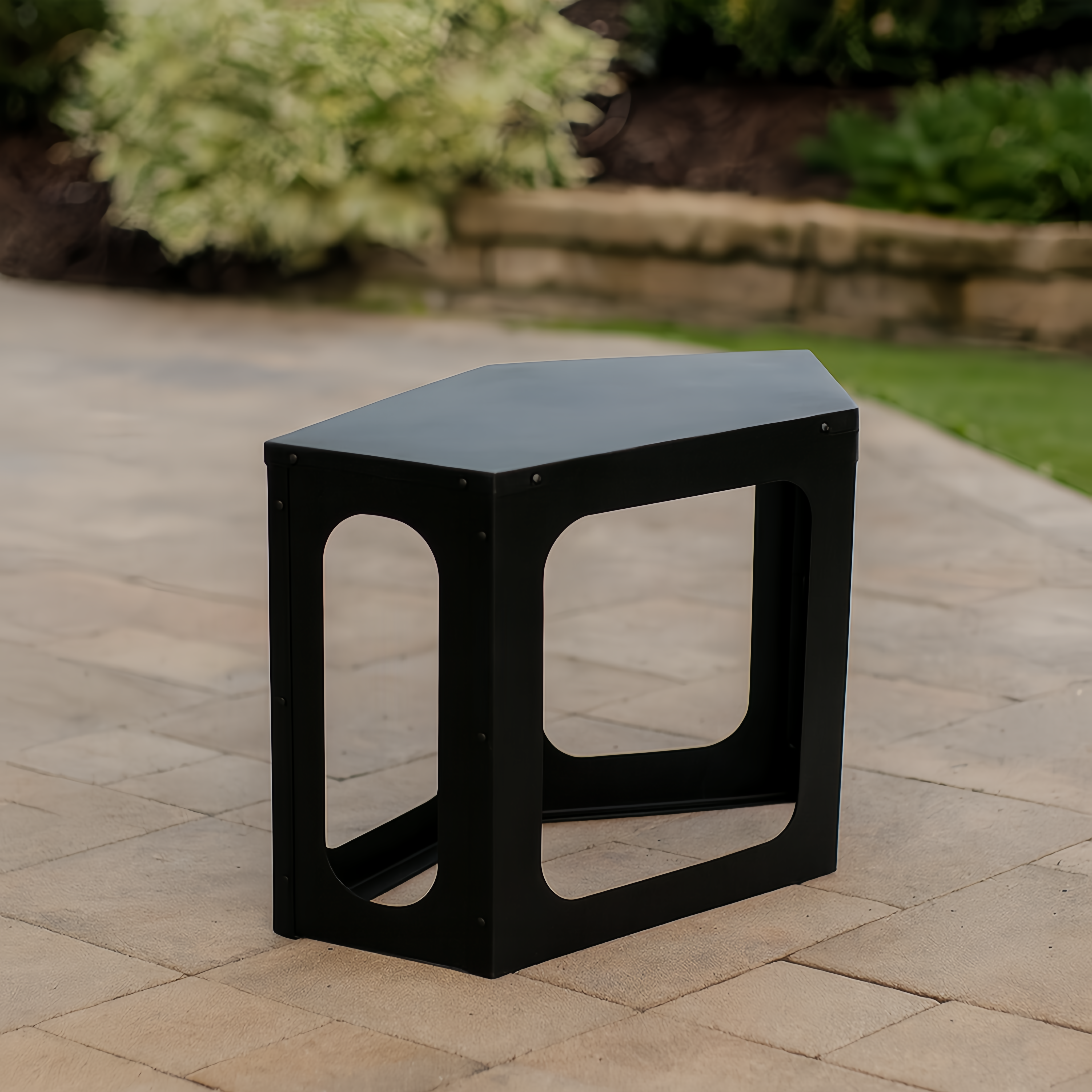 Heavy-Duty Grate Adjustable Fire Pit Table with Diamond Cutout & Table Kit