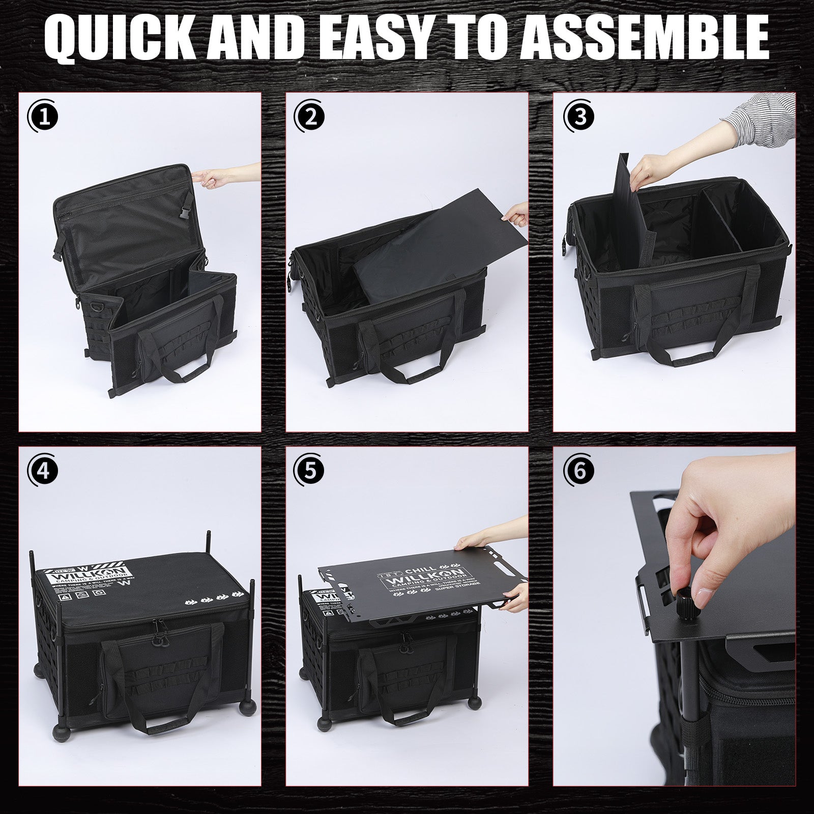 Willkon Explorer 50L Tactical Organizer with Tabletop