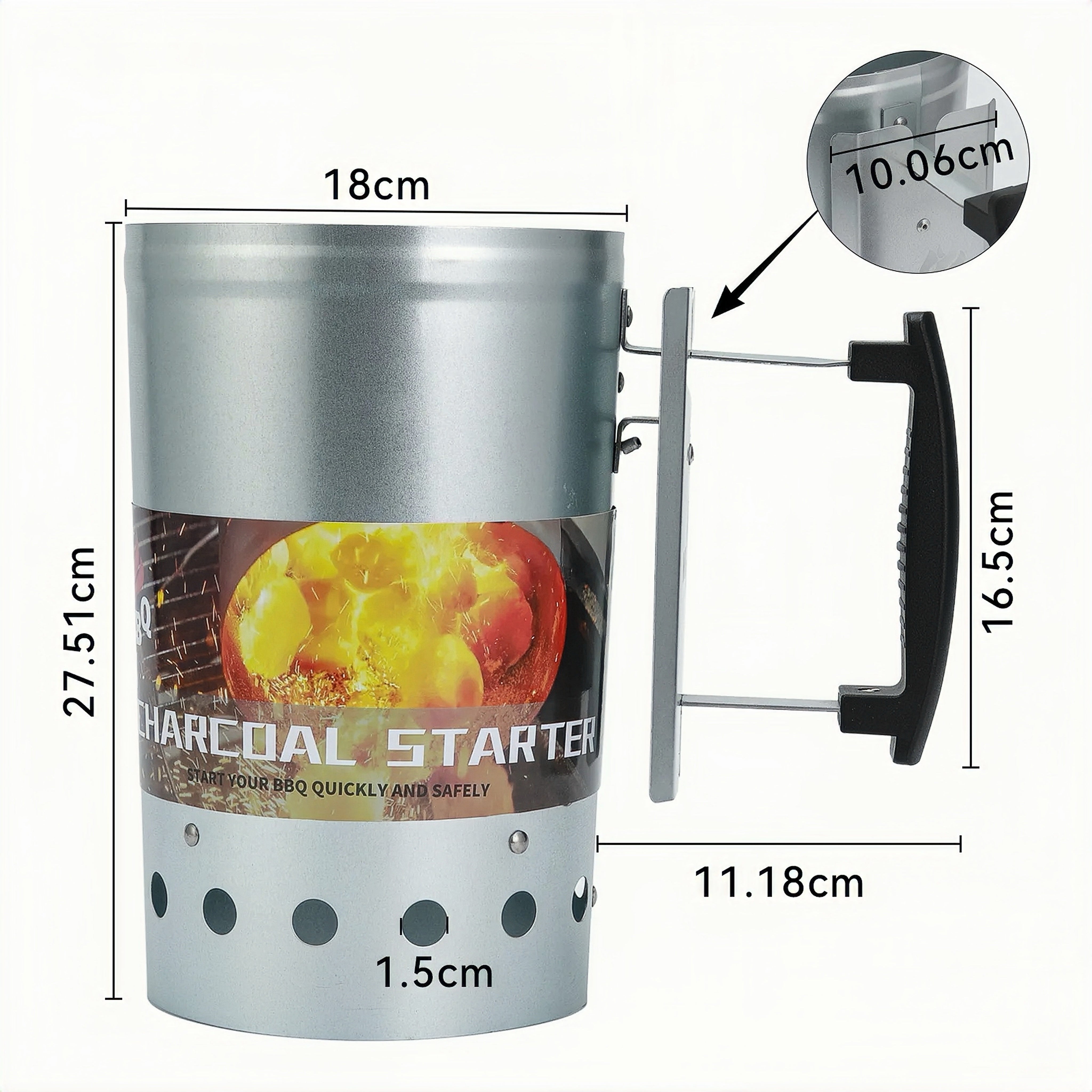 Large Capacity Heavy Duty Fire Starter Chimney