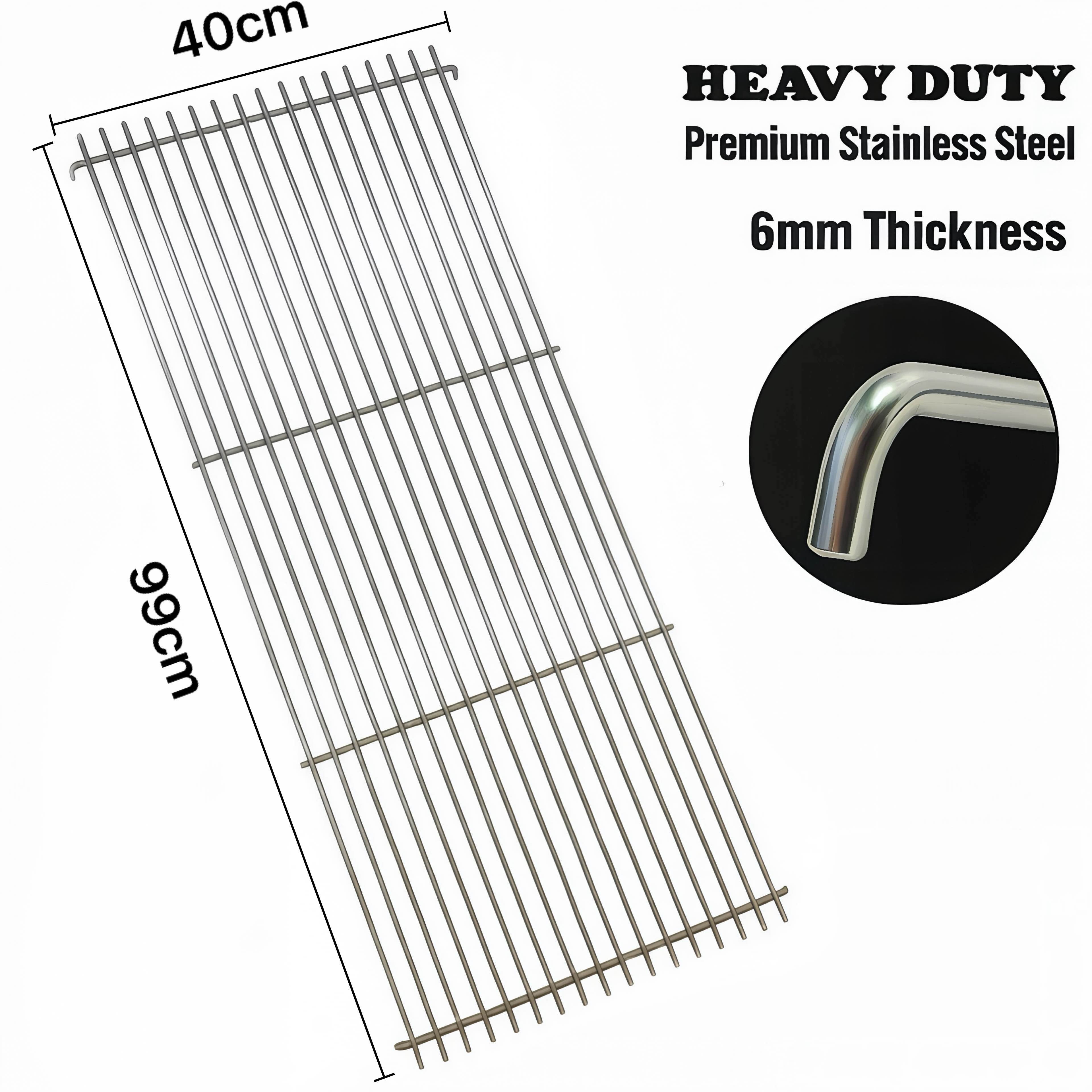 99cm x 40cm 6mm Stainless Steel Bars Grate