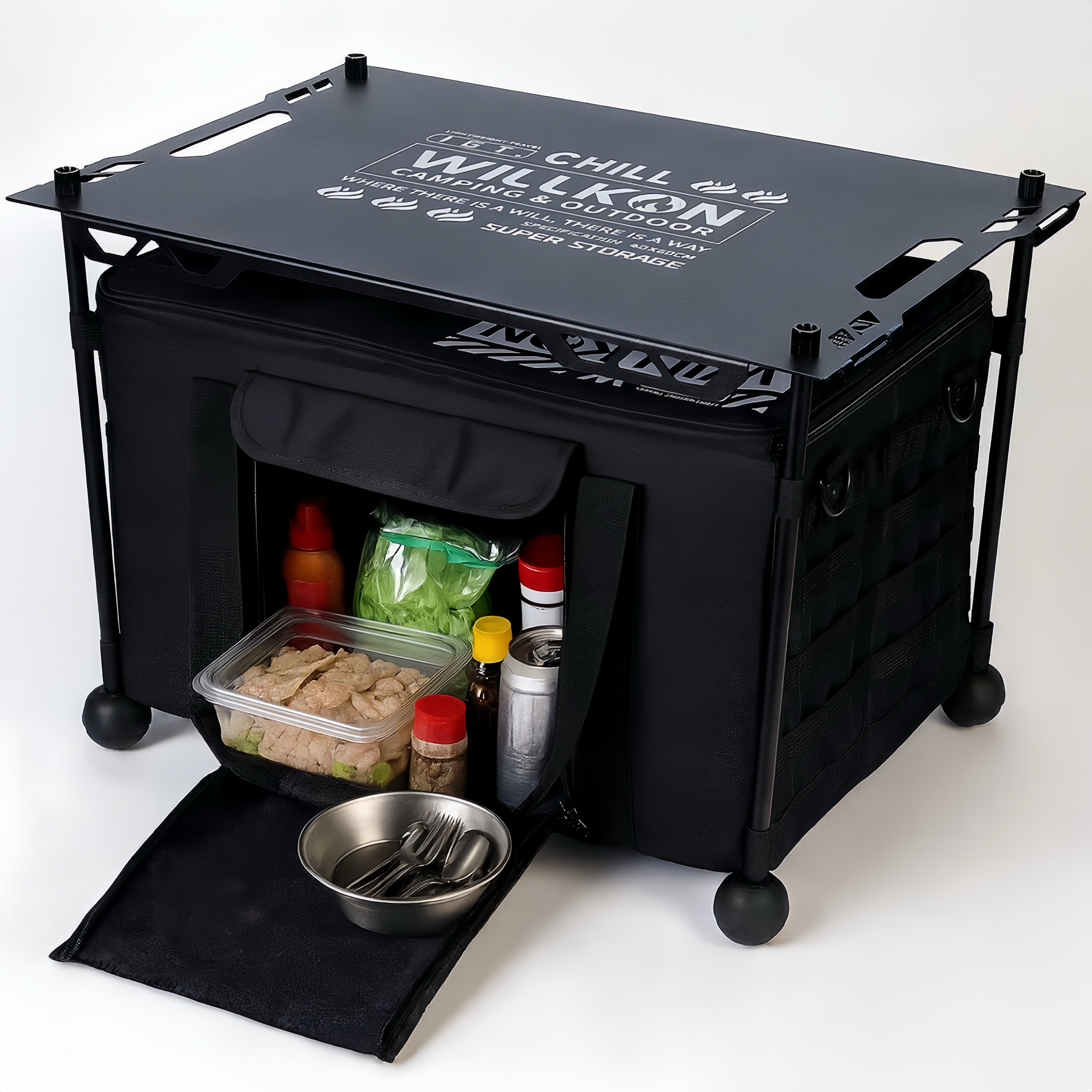 Willkon 50L Camping Organizer with Tabletop