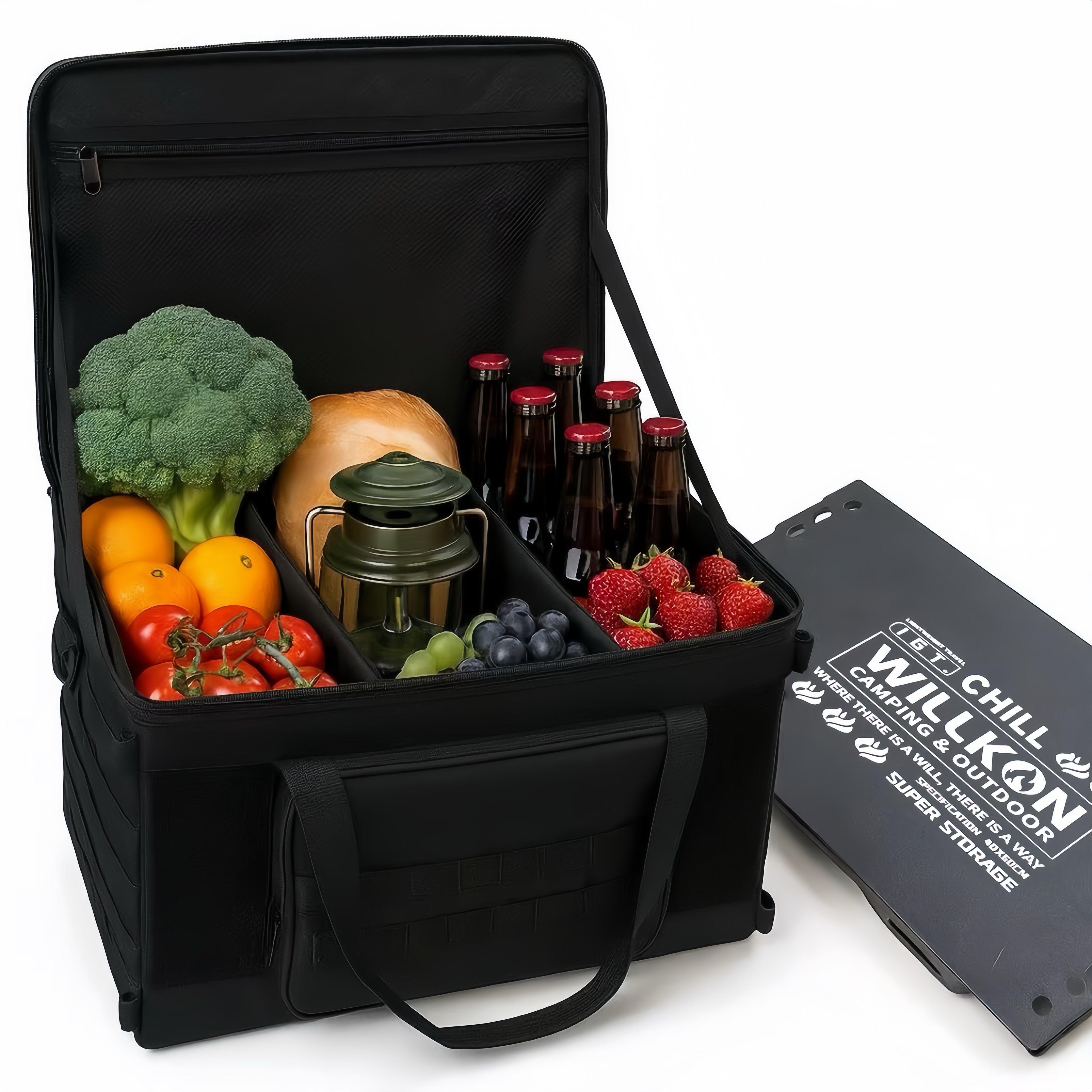 Willkon 50L Camping Organizer with Tabletop