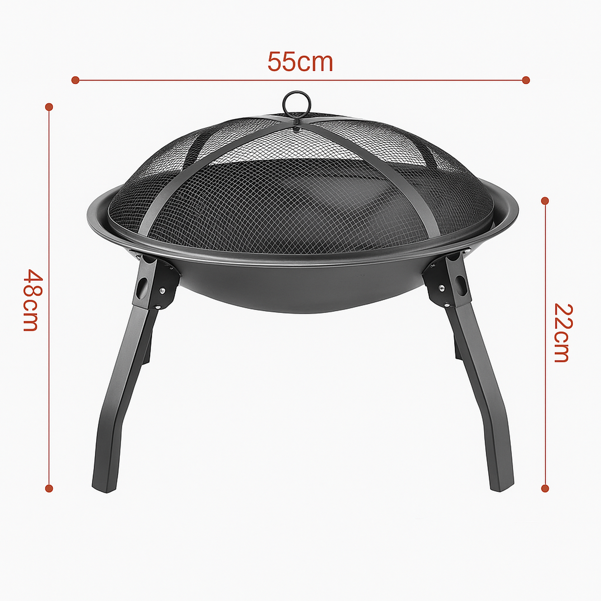 Portable Fire Pit & Charcoal Grill Set