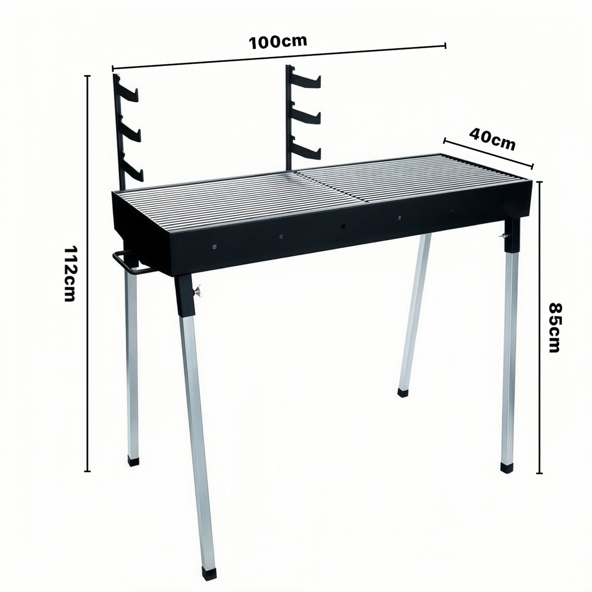 Grate Adjustable Charcoal BBQ Grill 100cm x 40cm