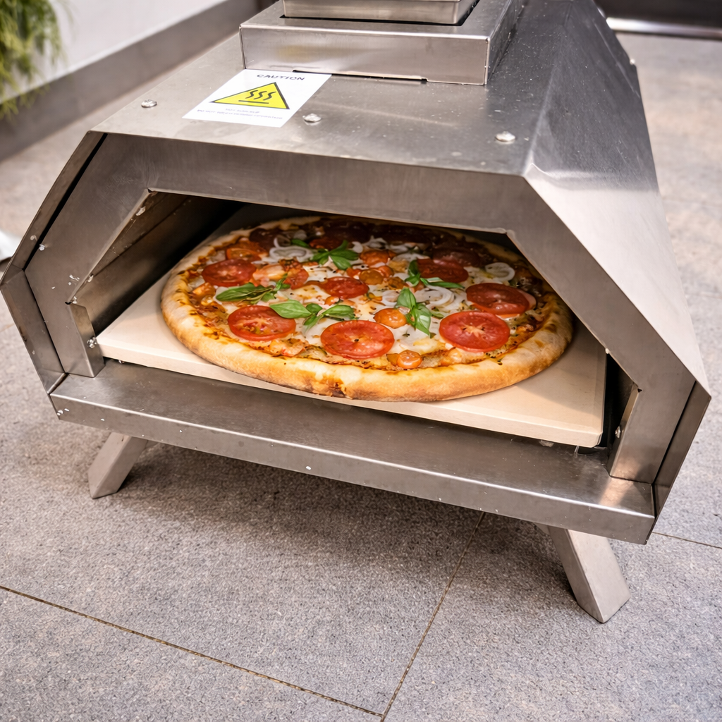 WillBBQ 11" Wood Pellet Stainless Steel Pizza Oven - KU020T