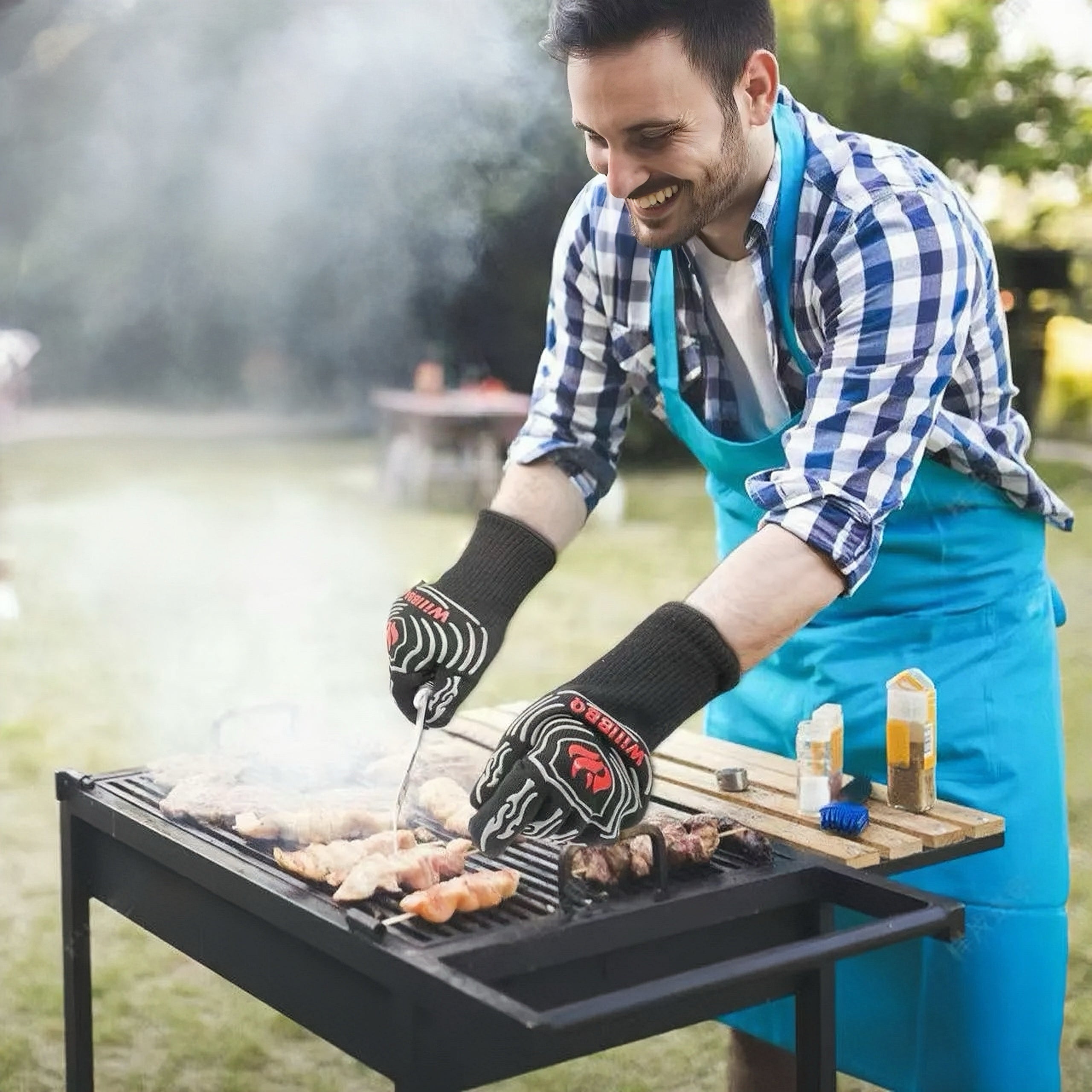 High Heat Resistant Non-Slip Grip BBQ Gloves