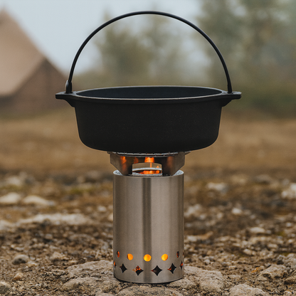Portable Stainless Steel Fire Pit and Cook Stove