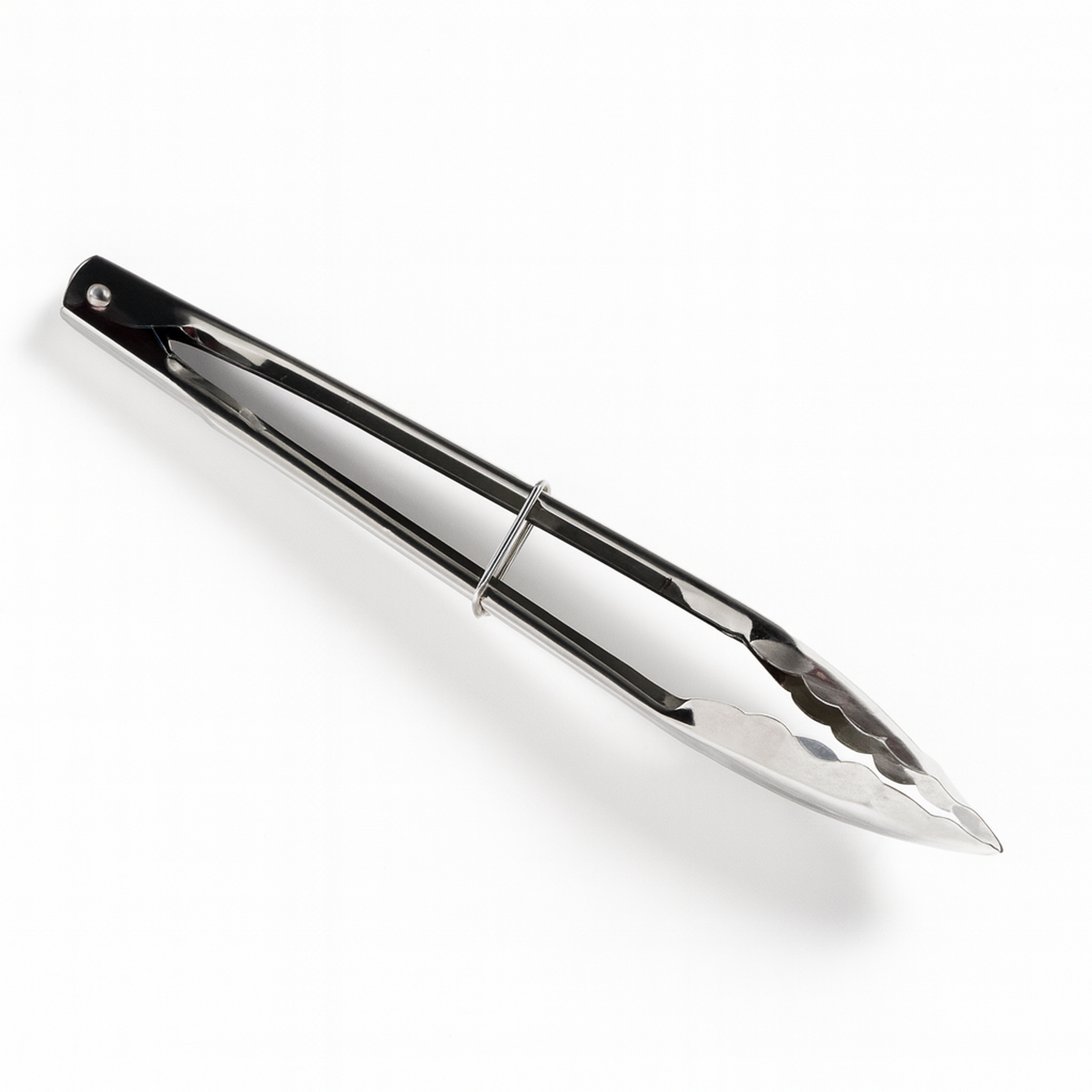 Stainless Steel BBQ Food Tongs – 24 cm Serrated Locking Tongs