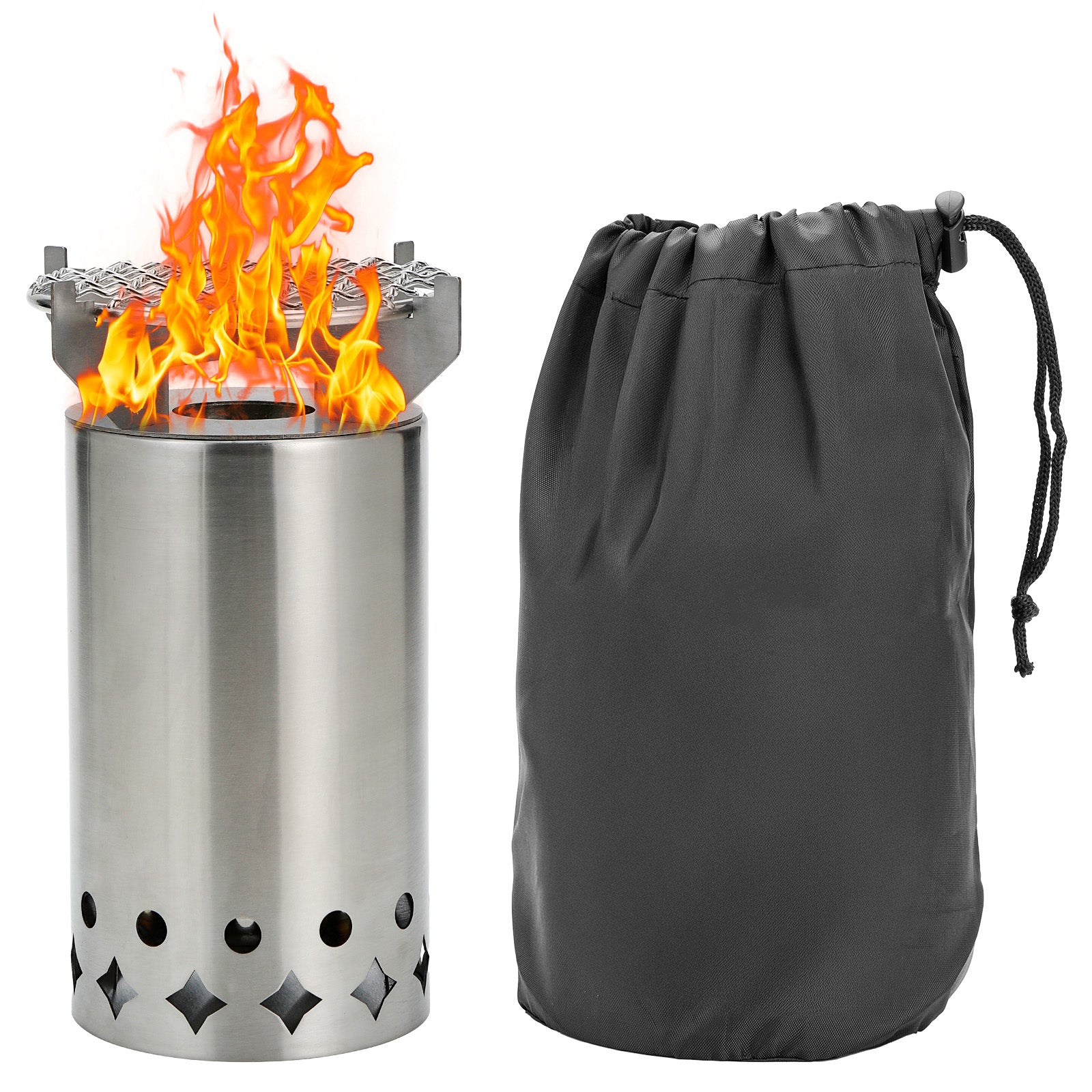 Portable Stainless Steel Fire Pit and Cook Stove