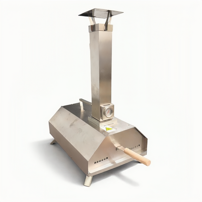 WillBBQ 11" Wood Pellet Stainless Steel Pizza Oven - KU020T