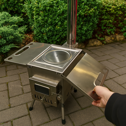 Portable Stainless Steel Wood Fire Camping Stove