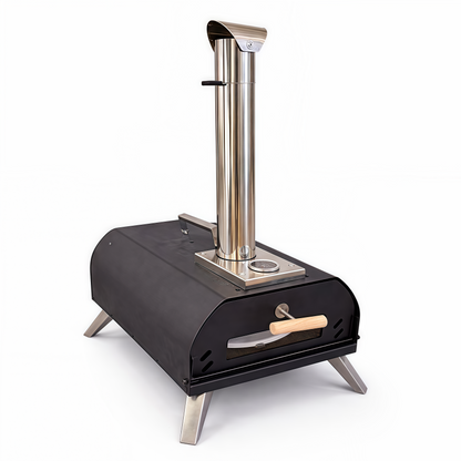WillBBQ 12" Hand-Operated Rotating Pellet Pizza Oven