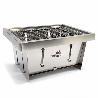 Multi-Size Ultra Compact Drop Open Stainless Steel Portable Grill