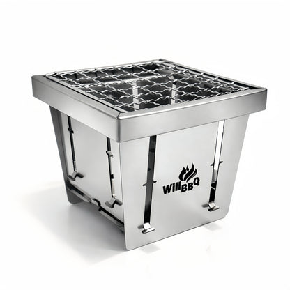 Multi-Size Ultra Compact Drop Open Stainless Steel Portable Grill
