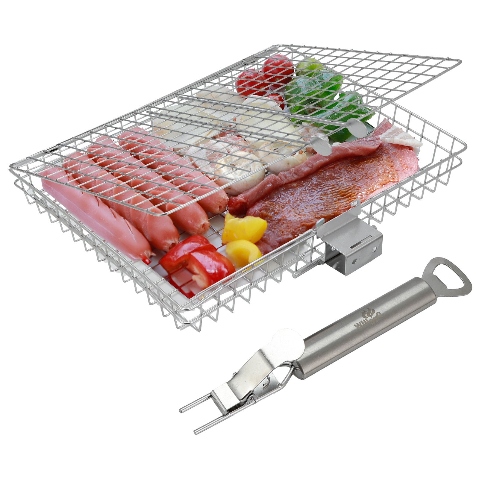 Large Muti-Function Stainless Steel Grill Basket