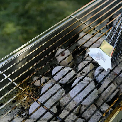 Triple Bristles Grill Cleaning Brush & Scraper