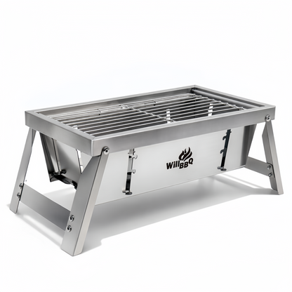 Multi-Size Ultra Compact Drop Open Stainless Steel Portable Grill