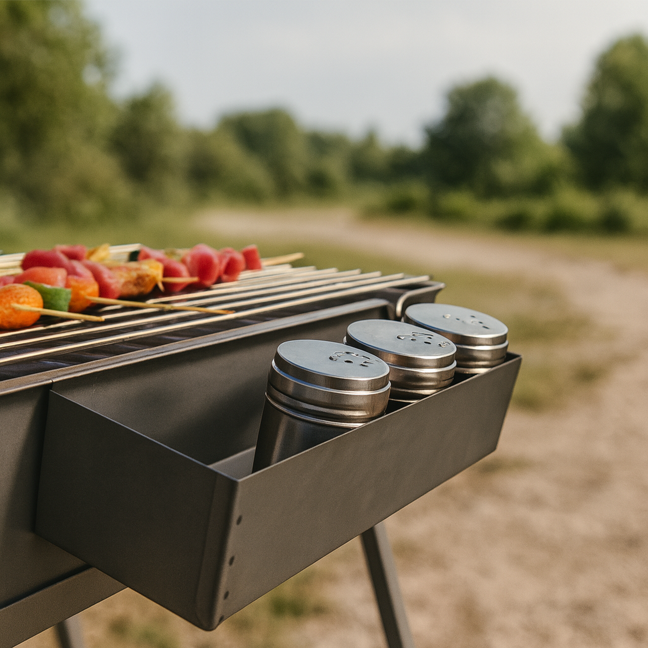 Side Hanging Container – Alloy BBQ Tool & Seasoning Tray