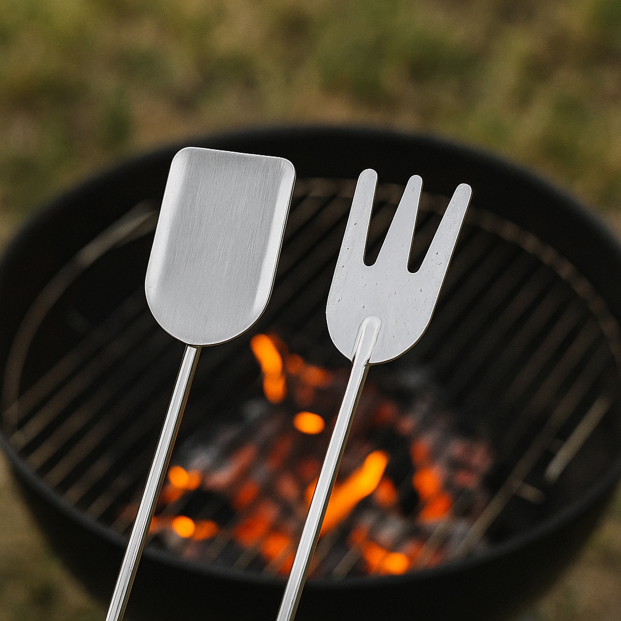 Stainless Steel Charcoal Tongs – Long Handle BBQ Tool