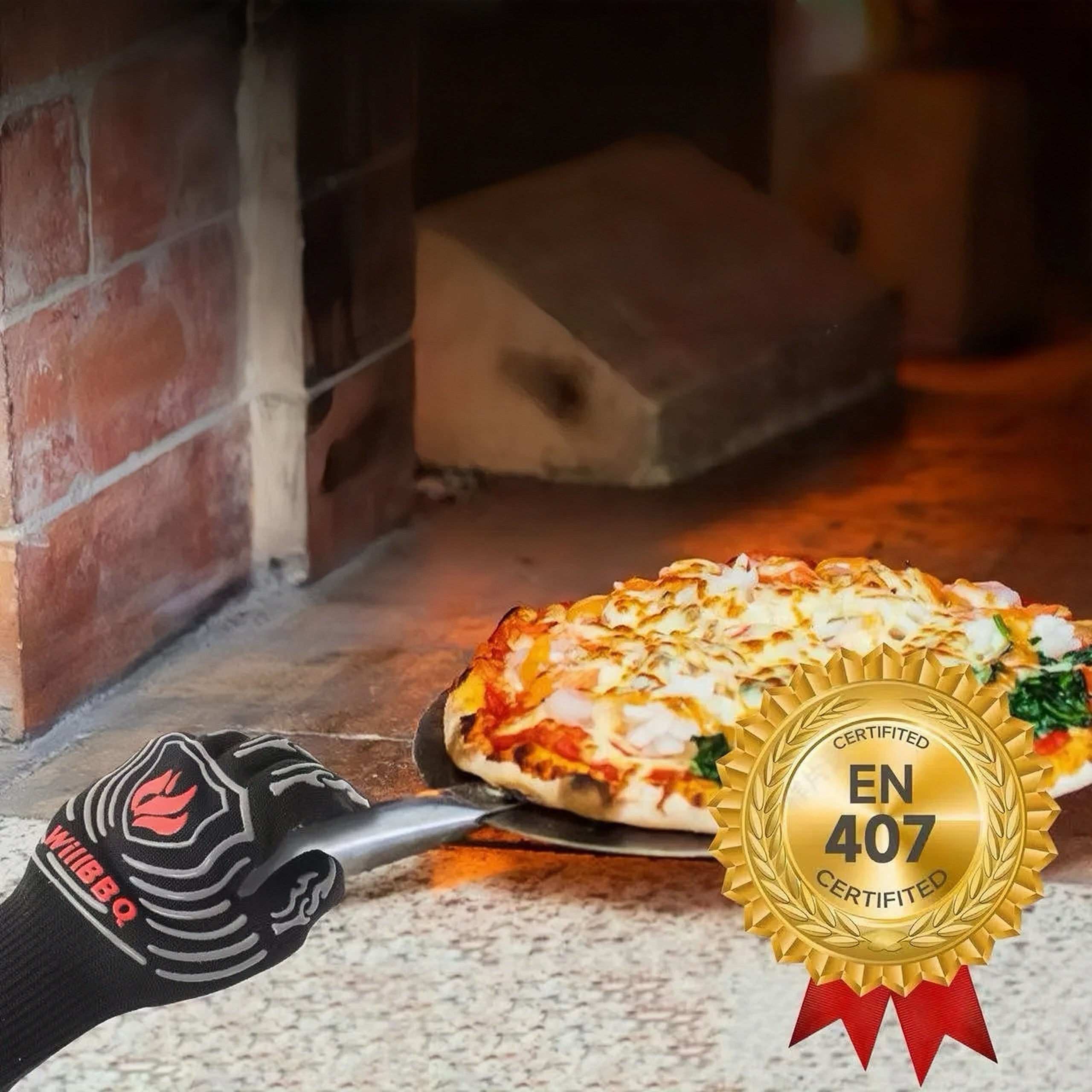 High Heat Resistant Non-Slip Grip BBQ Gloves