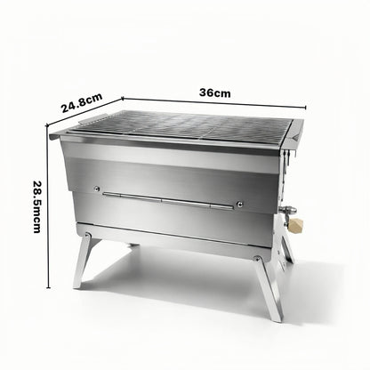 WillBBQ Exclusive Hydraulic Height Adjustable Portable Charcoal Grill