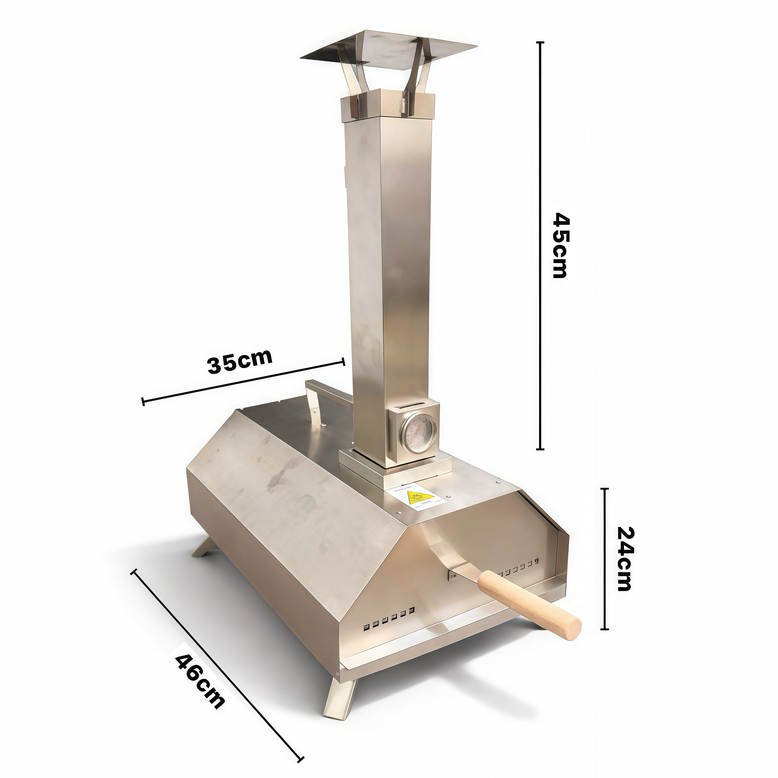 WillBBQ 11" Wood Pellet Stainless Steel Pizza Oven - KU020T