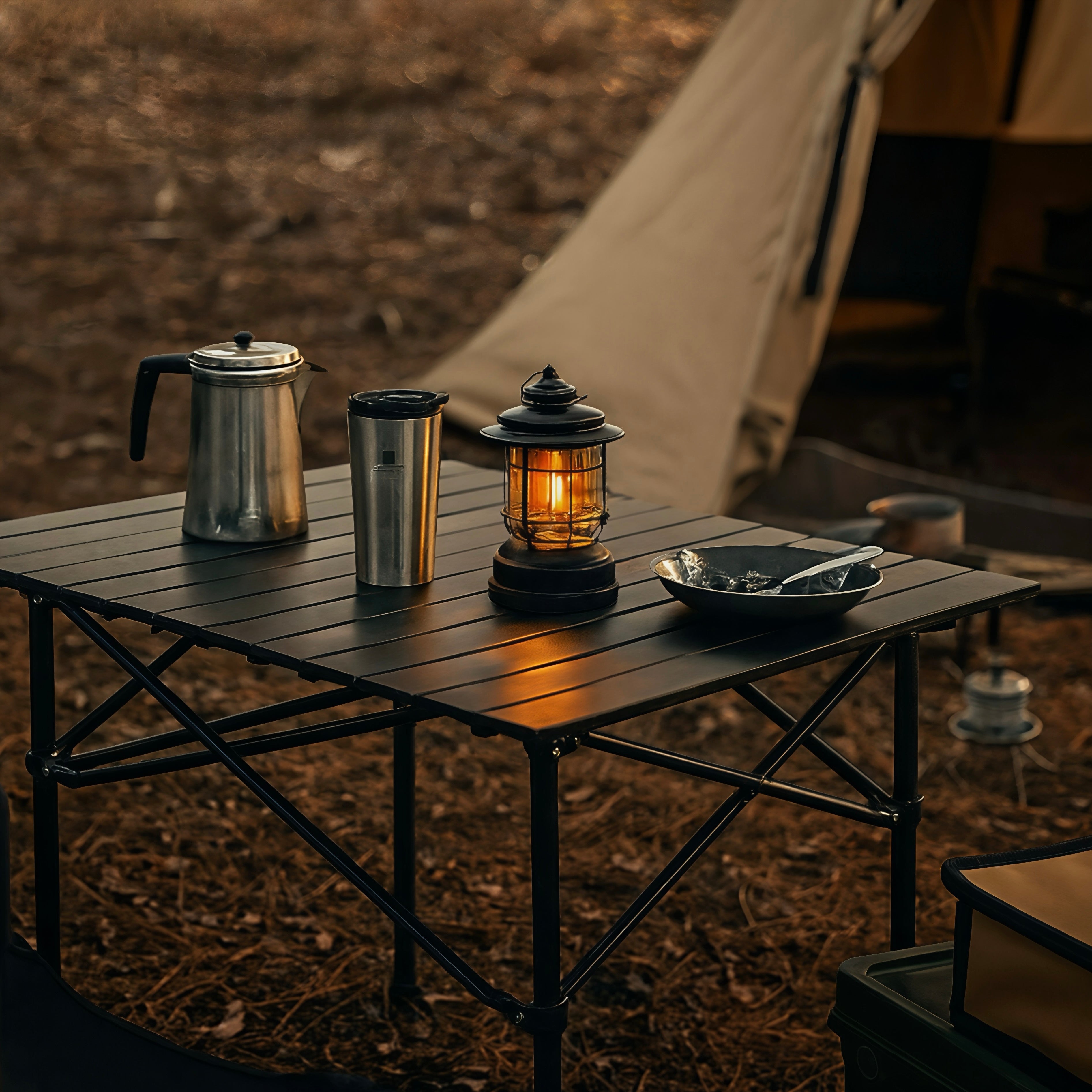 Willkon Portable Camping Table with Adjustable Heights