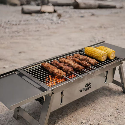 Multi-Size Ultra Compact Drop Open Stainless Steel Portable Grill