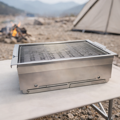 WillBBQ Exclusive Hydraulic Height Adjustable Portable Charcoal Grill