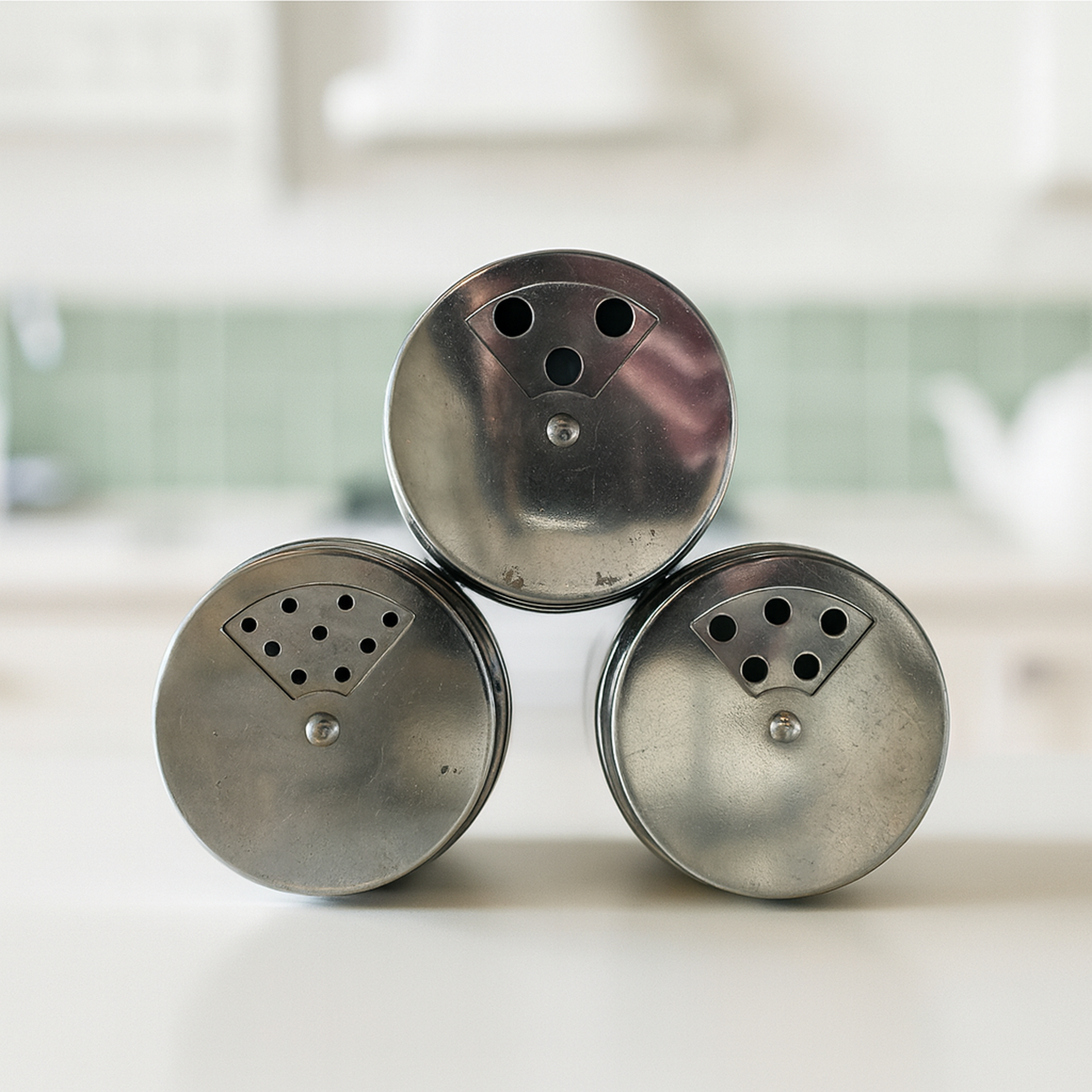 3pc Large Stainless Steel Seasoning Shaker