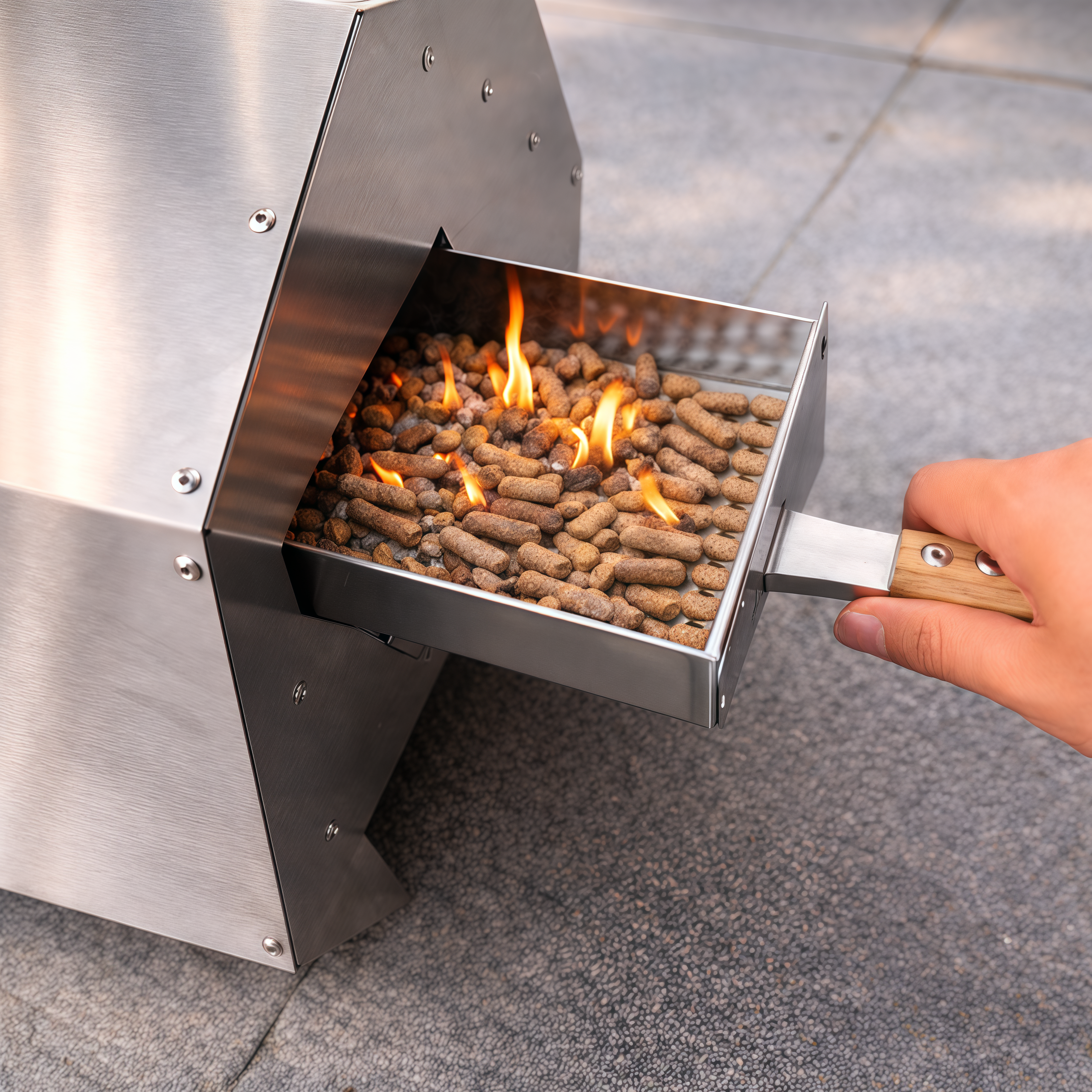 WillBBQ 11" Wood Pellet Stainless Steel Pizza Oven - KU020T