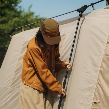 Willkon Double-Layer Oxford Fabric All-Season Cabin Tent with Ambient Lighting
