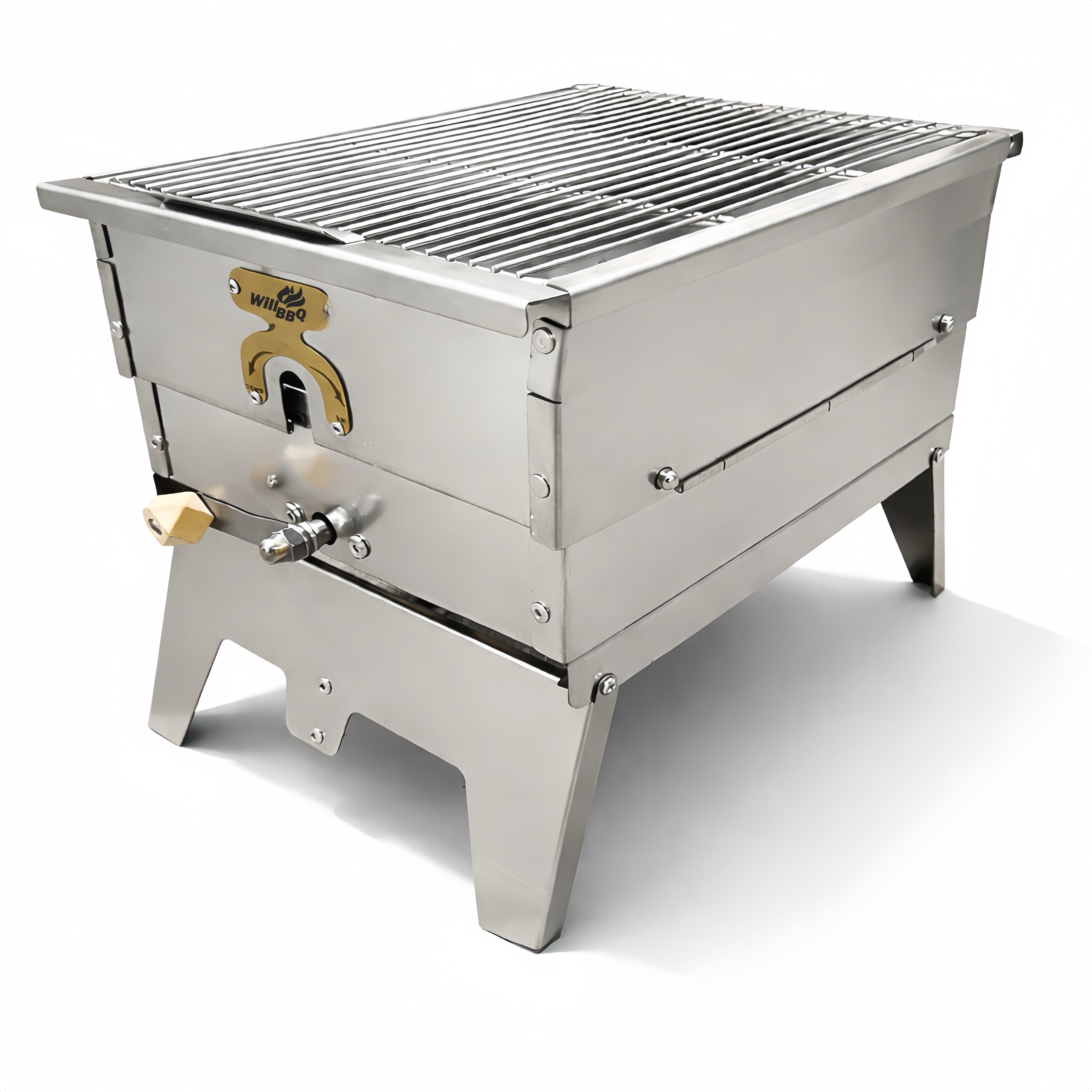 WillBBQ Exclusive Hydraulic Height Adjustable Portable Charcoal Grill