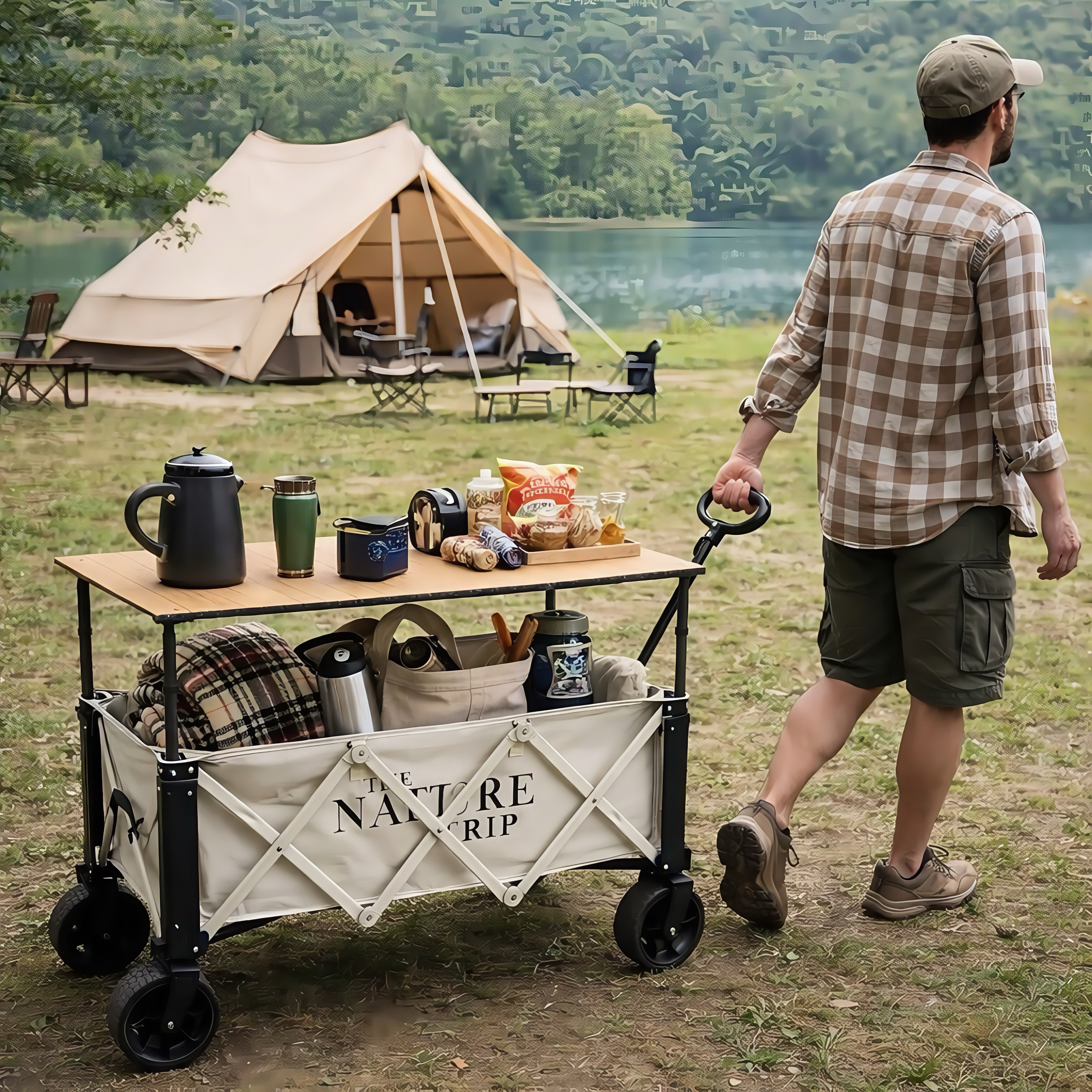 Willkon 160L Collapsible Camping Cart