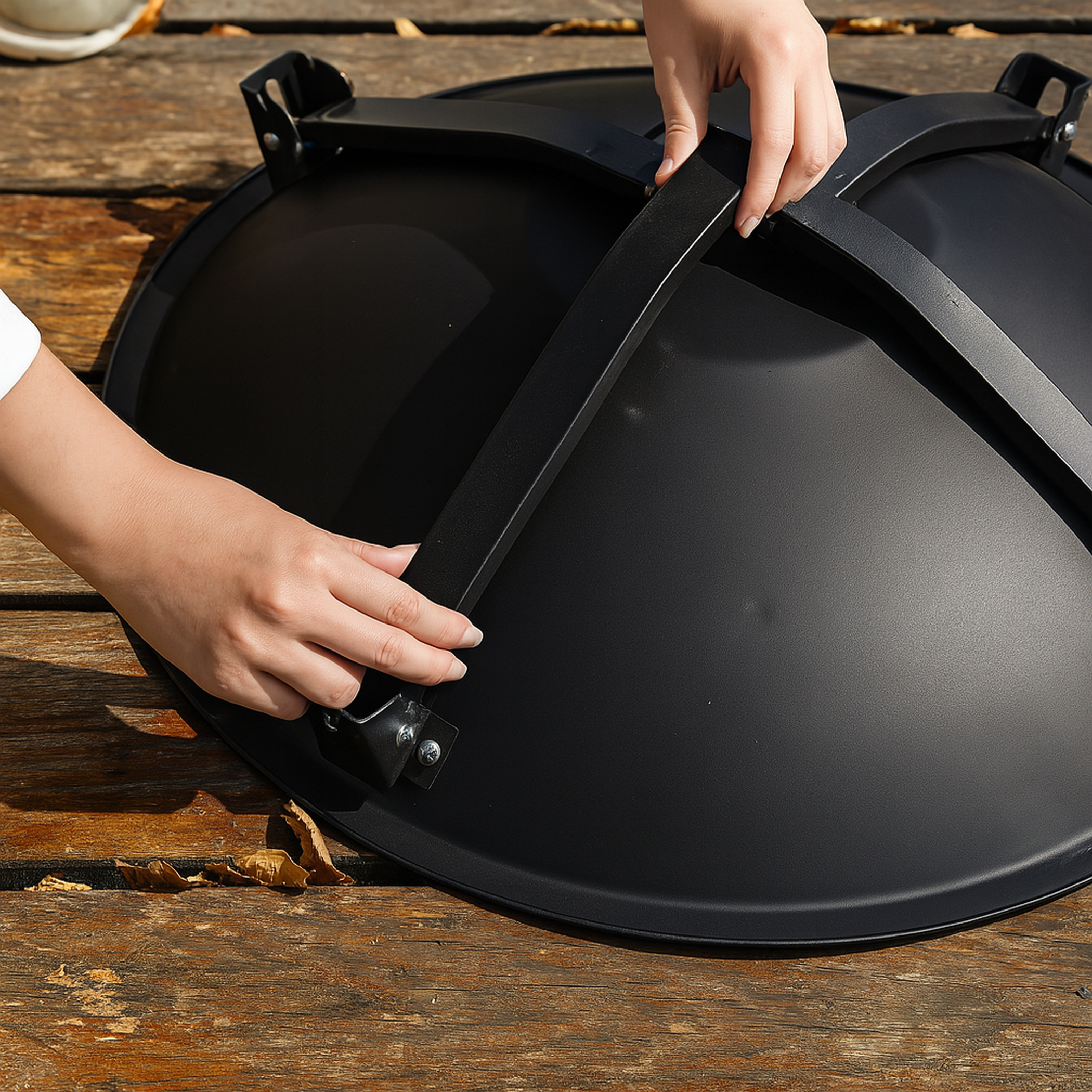 Portable Fire Pit & Charcoal Grill Set