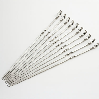 10PC Stainless Steel Skewer Pack
