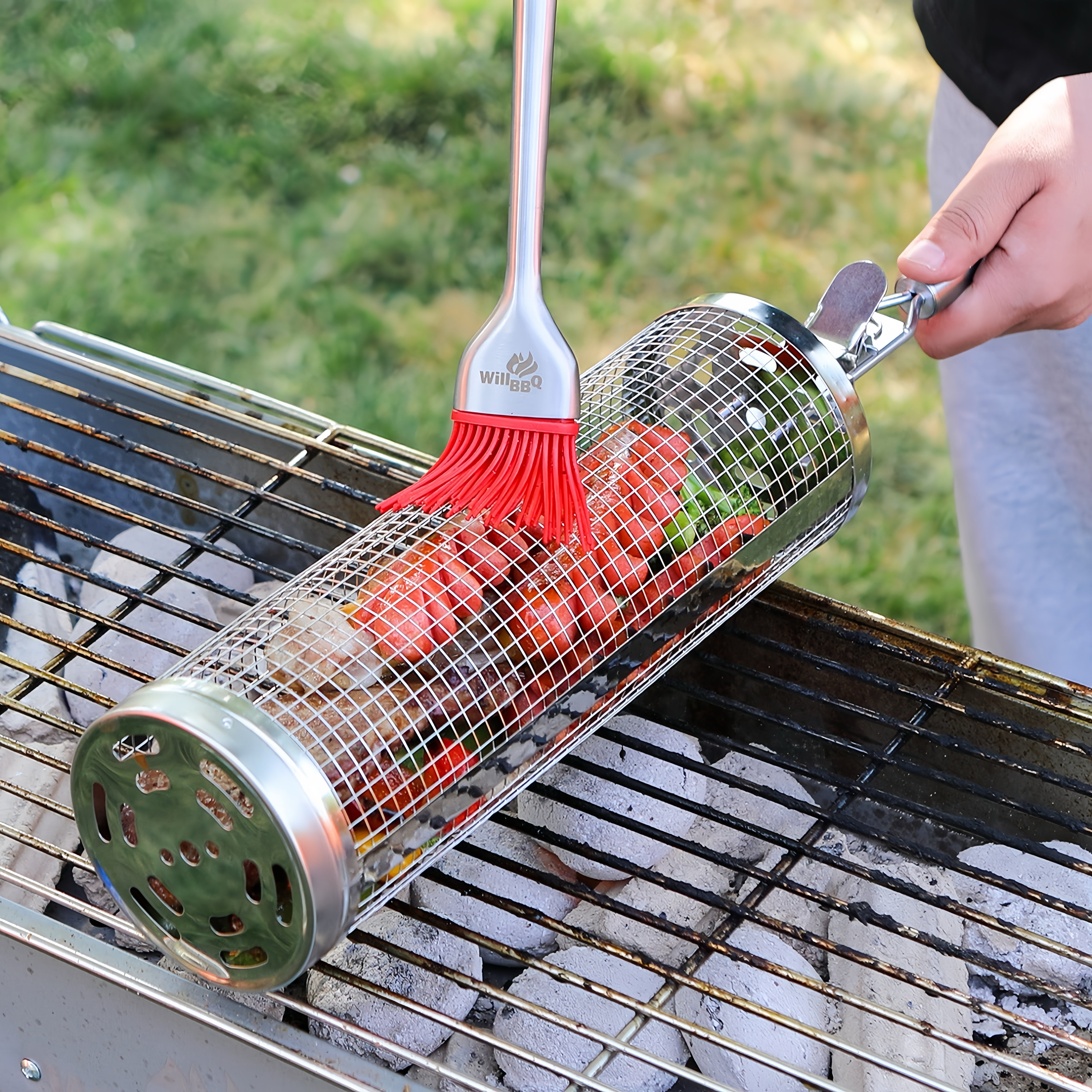 Premium Handel Detachable Rotating Grill Basket