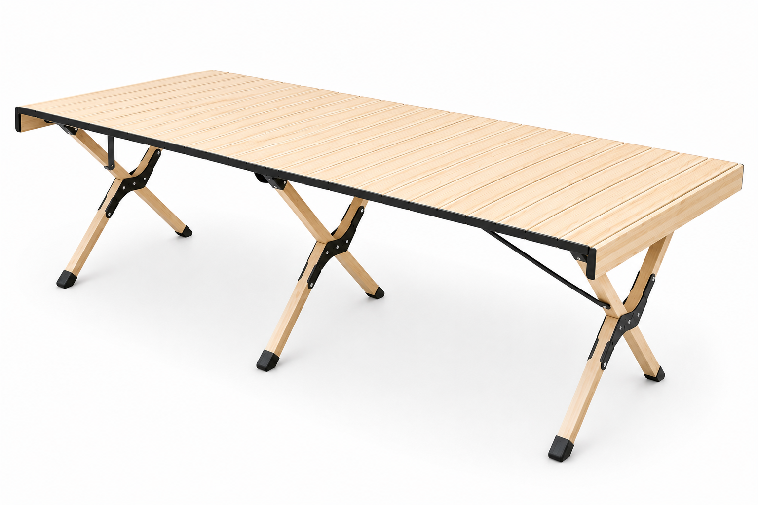 Willkon Heavy-Duty Roll-Up Camping Table with Carry Bag