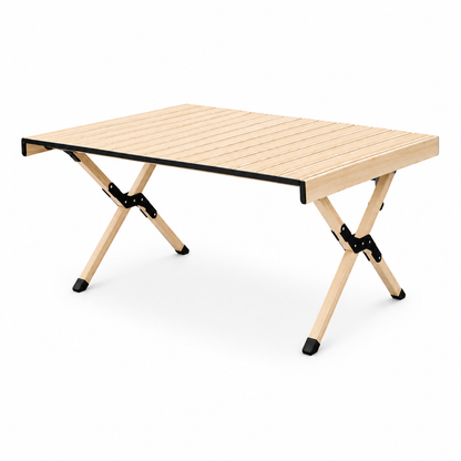 Willkon Heavy-Duty Roll-Up Camping Table with Carry Bag