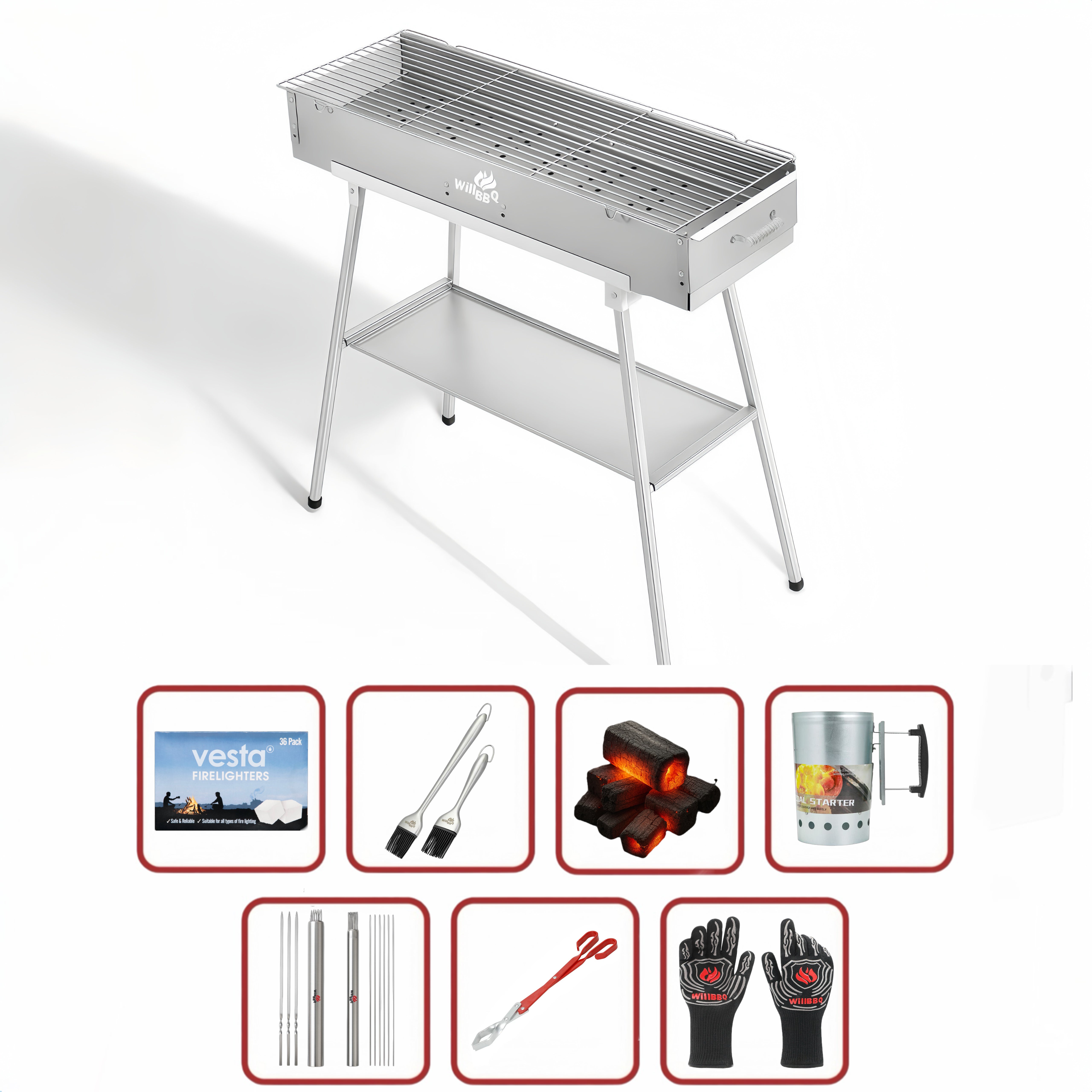 80cm x 26cm Hiabachi Grill Classic Value Bundle