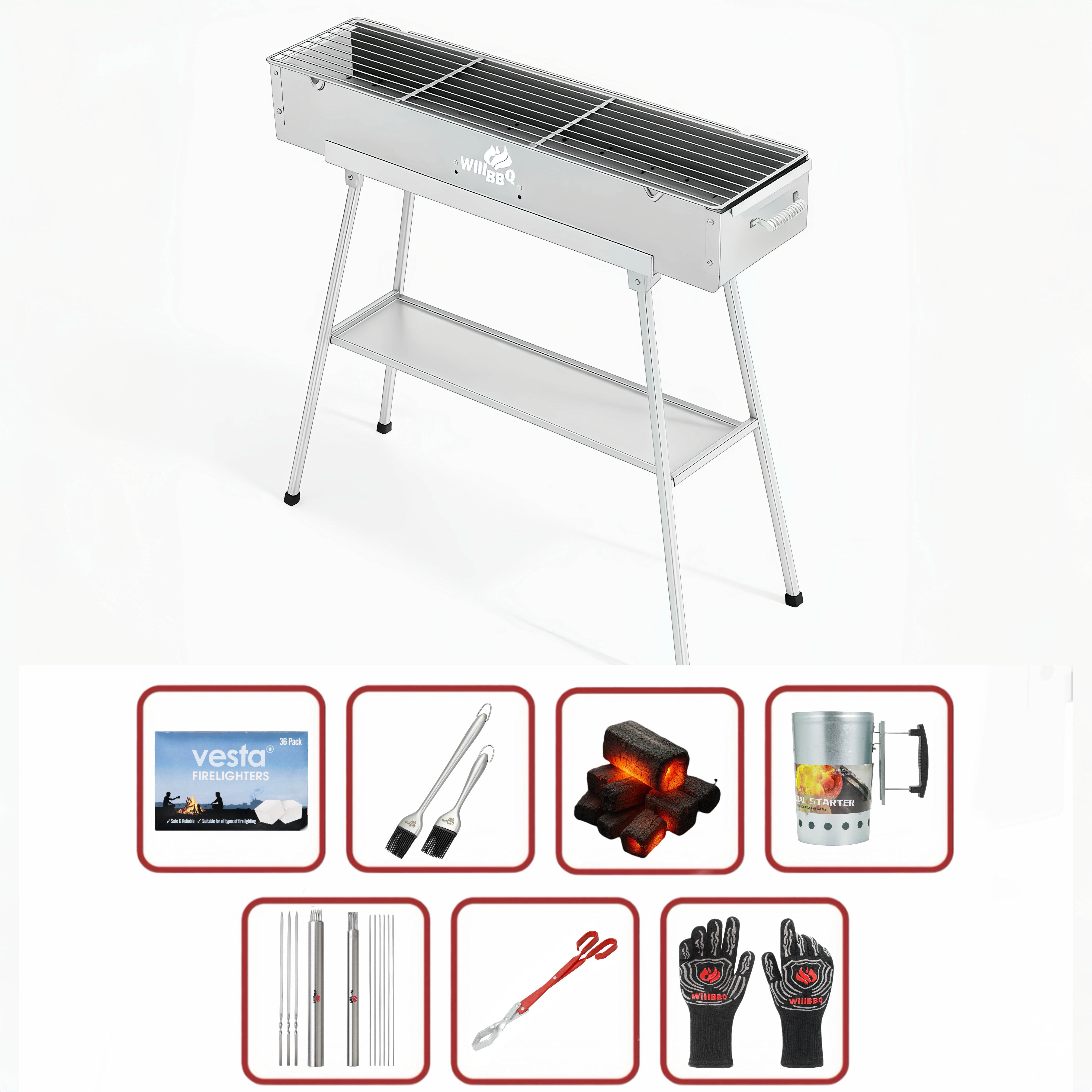 80cm x 18cm Hiabachi Grill Classic Value Bundle