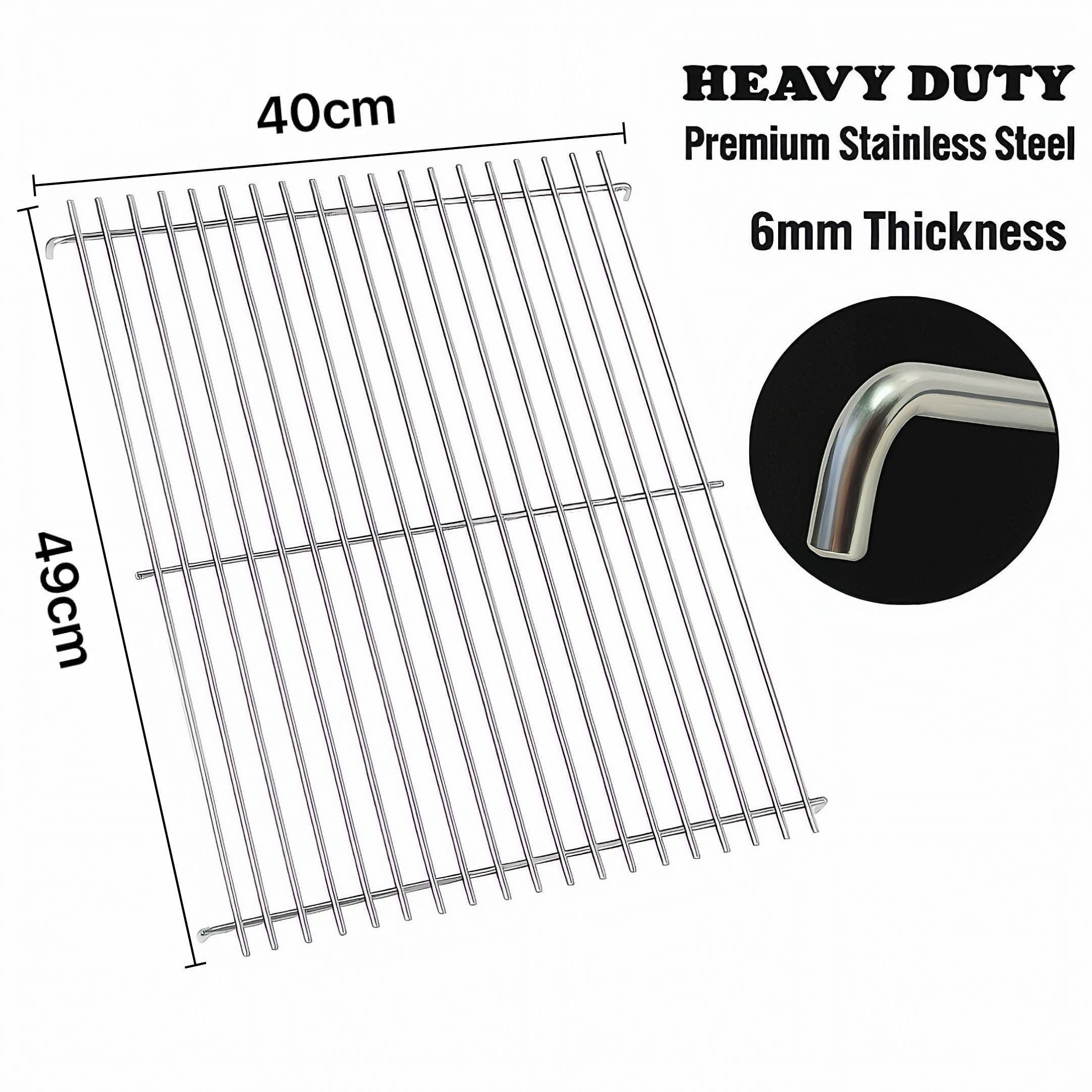 49.5cm x 40cm 6mm Stainless Steel Bars Grate