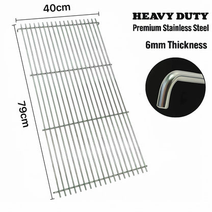 79cm x 40cm 6mm Stainless Steel Bars Grate